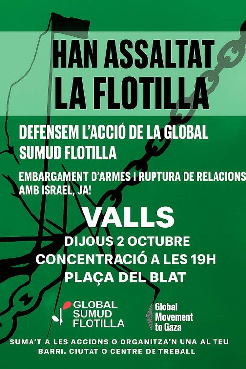 Concentració en defensa de la Global Sumud Flotilla