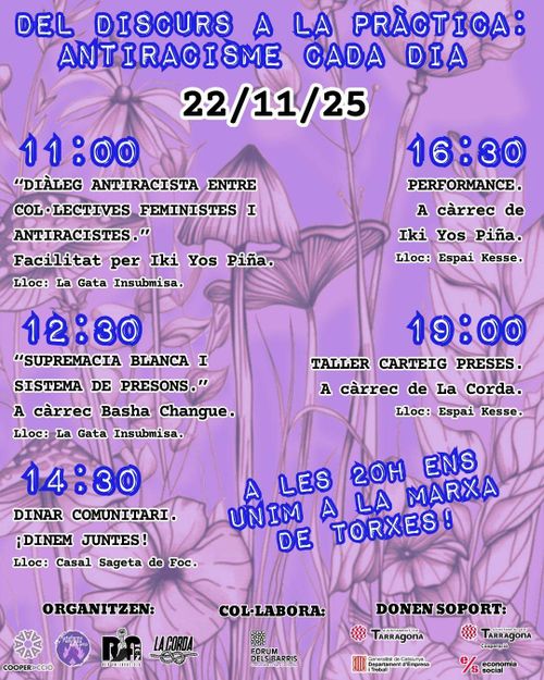 Jornada contra la supremacía blanca 'Del discurs a la pràctica: antiracisme cada dia'