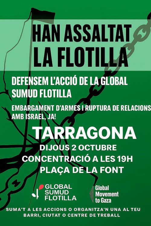 Concentració en defensa de la Global Sumud Flotilla