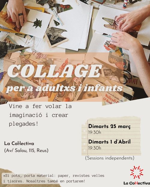  Taller de collage per a adultxs i infants
